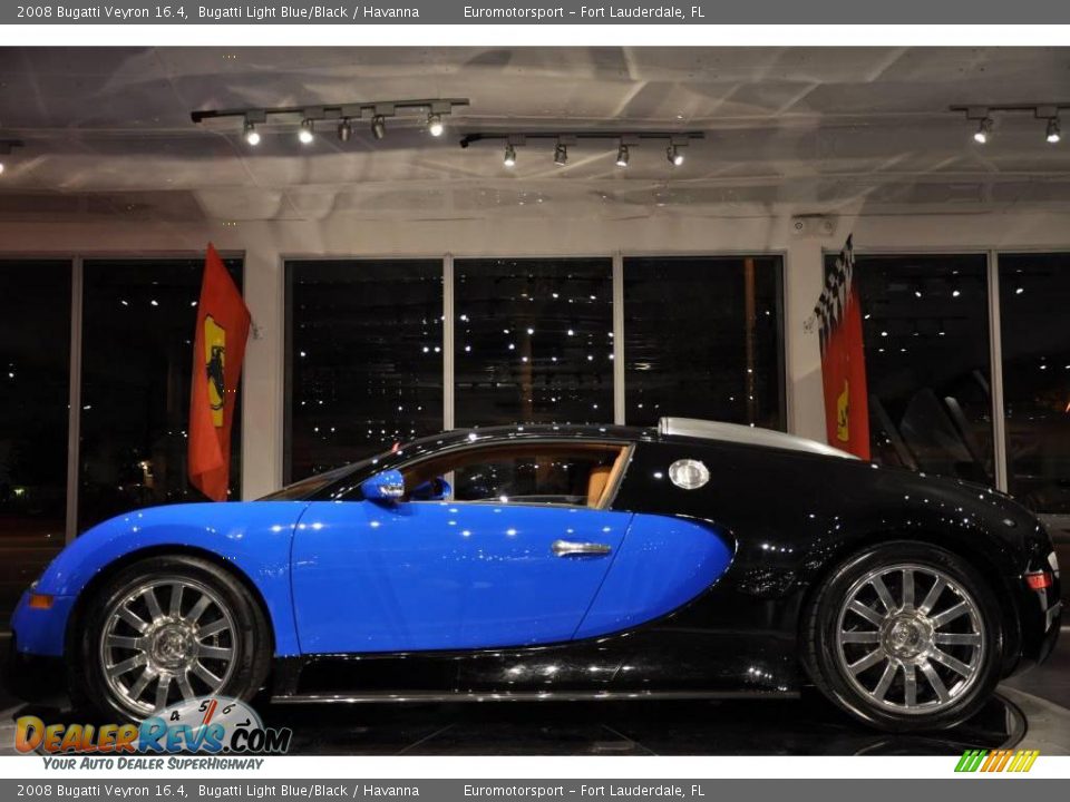 2008 Bugatti Veyron 16.4 Bugatti Light Blue/Black / Havanna Photo #27