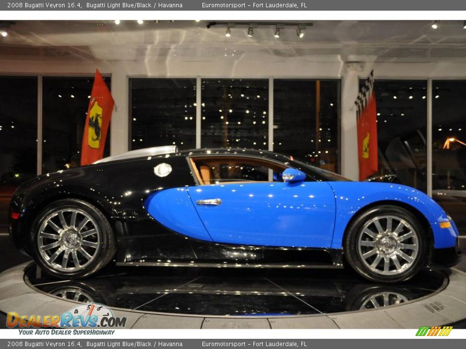 2008 Bugatti Veyron 16.4 Bugatti Light Blue/Black / Havanna Photo #31