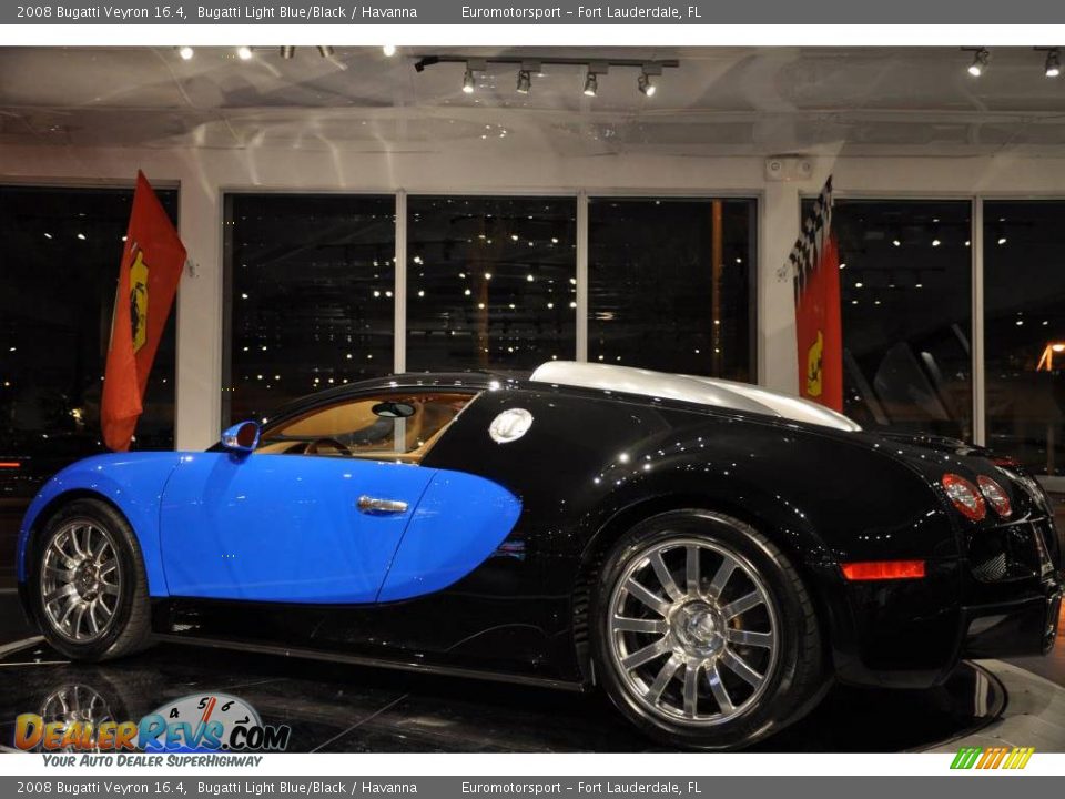 2008 Bugatti Veyron 16.4 Bugatti Light Blue/Black / Havanna Photo #32