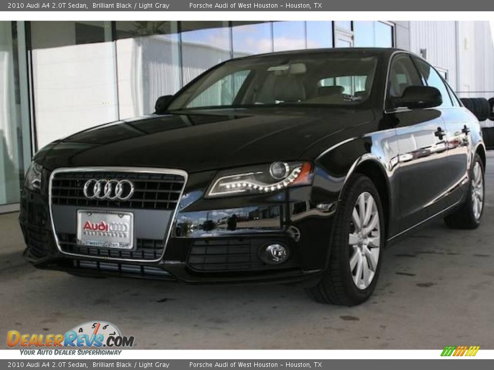 2010 Audi A4 2.0T Sedan Brilliant Black / Light Gray Photo #1