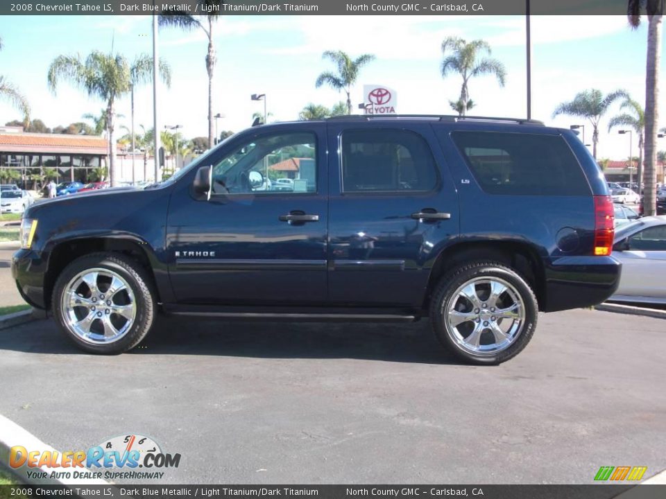 2008 Chevrolet Tahoe LS Dark Blue Metallic / Light Titanium/Dark Titanium Photo #2