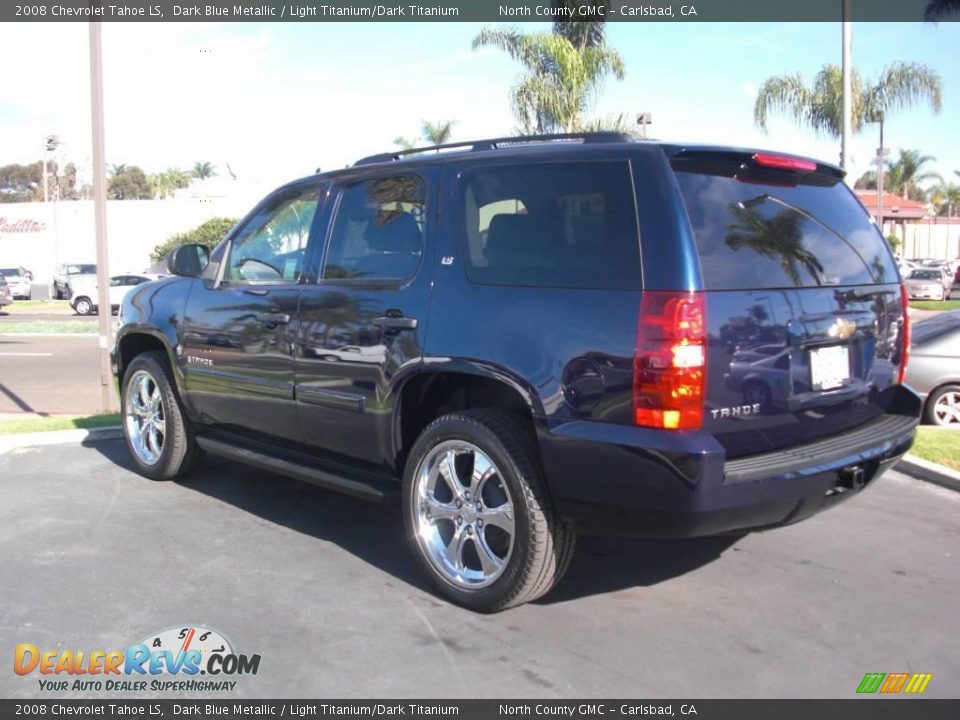 2008 Chevrolet Tahoe LS Dark Blue Metallic / Light Titanium/Dark Titanium Photo #3