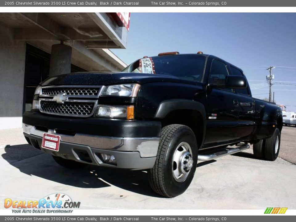 2005 Chevrolet Silverado 3500 LS Crew Cab Dually Black / Dark Charcoal Photo #13