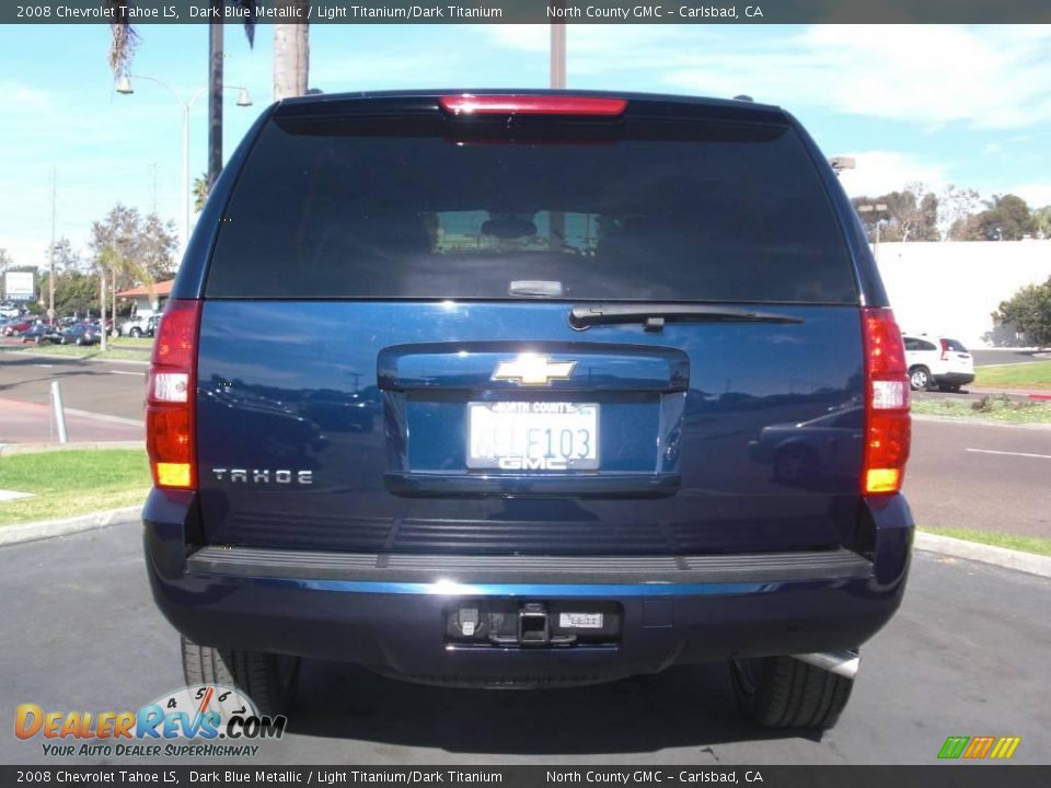 2008 Chevrolet Tahoe LS Dark Blue Metallic / Light Titanium/Dark Titanium Photo #4