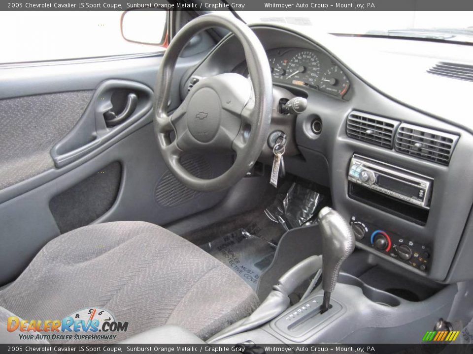 2005 Chevrolet Cavalier LS Sport Coupe Sunburst Orange Metallic / Graphite Gray Photo #8