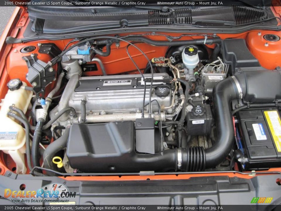 2005 Chevrolet Cavalier LS Sport Coupe Sunburst Orange Metallic / Graphite Gray Photo #10