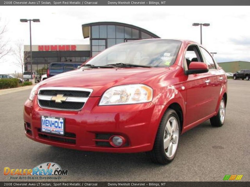 2008 Chevrolet Aveo LT Sedan Sport Red Metallic / Charcoal Photo #2