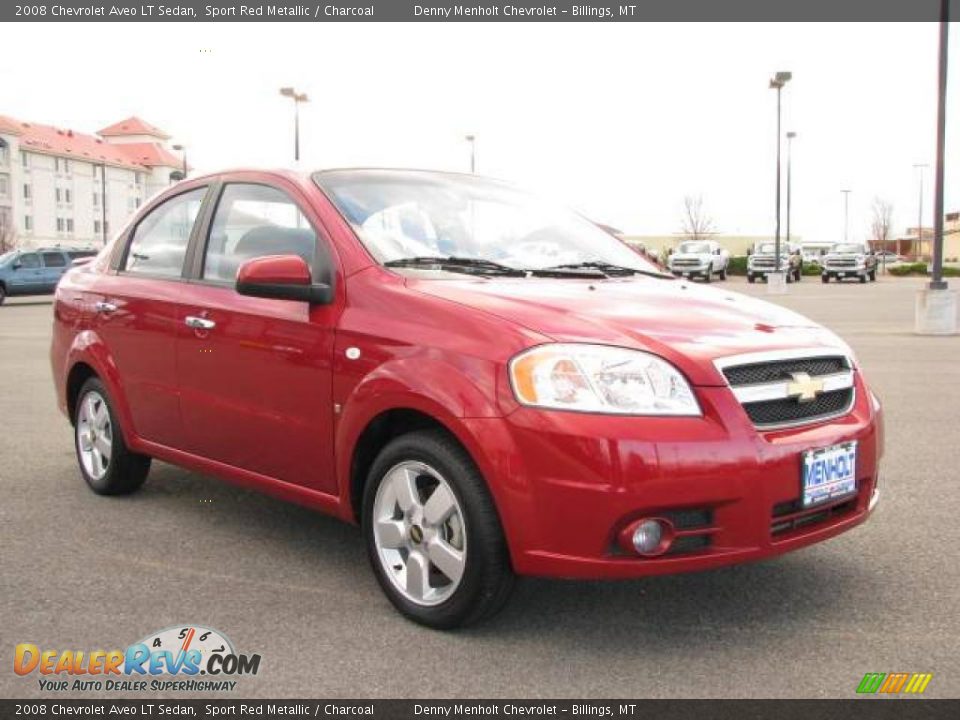 2008 Chevrolet Aveo LT Sedan Sport Red Metallic / Charcoal Photo #3