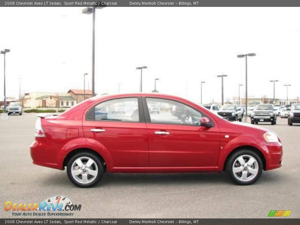 2008 Chevrolet Aveo LT Sedan Sport Red Metallic / Charcoal Photo #4