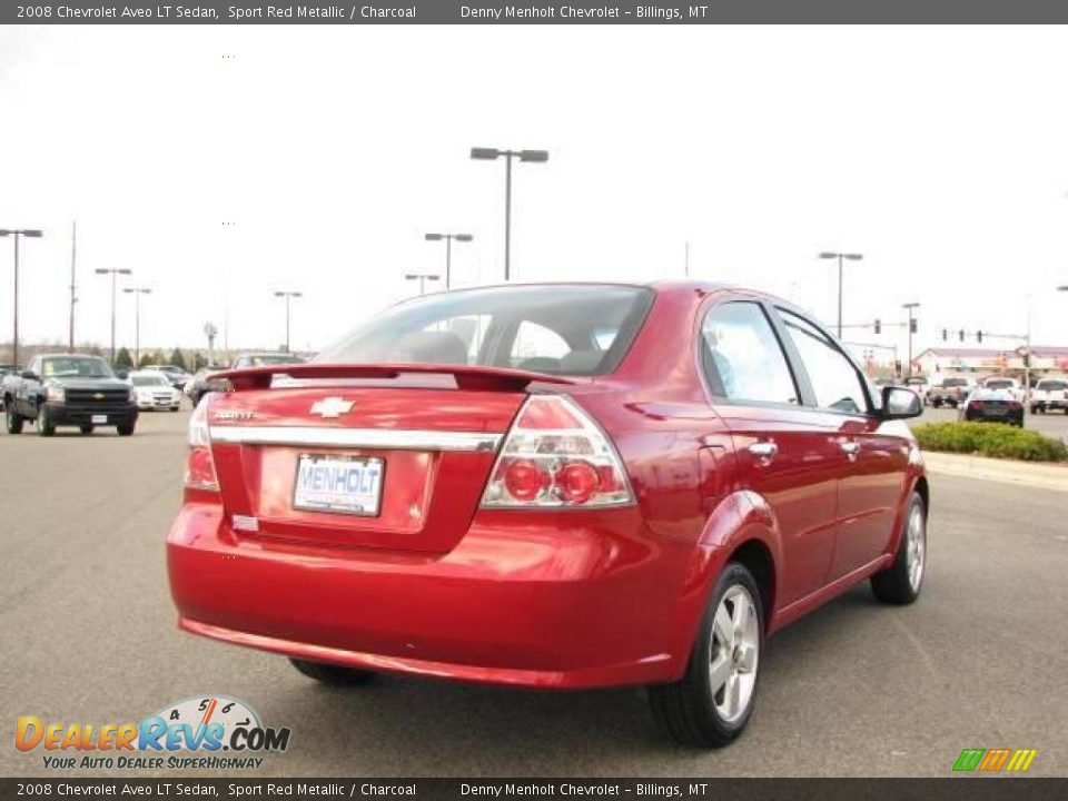 2008 Chevrolet Aveo LT Sedan Sport Red Metallic / Charcoal Photo #5