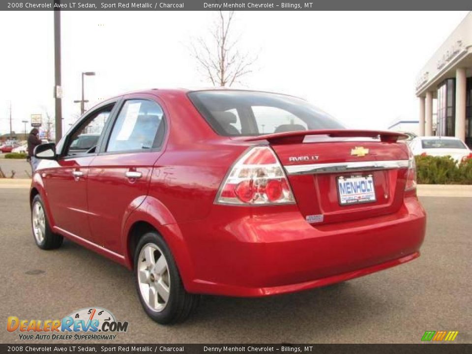 2008 Chevrolet Aveo LT Sedan Sport Red Metallic / Charcoal Photo #6