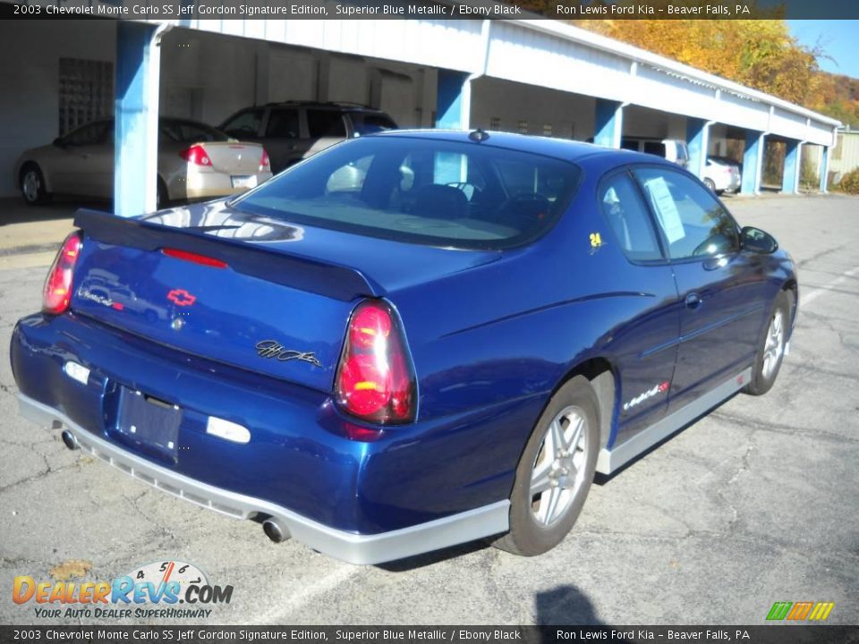 2003 Chevrolet Monte Carlo SS Jeff Gordon Signature Edition Superior Blue Metallic / Ebony Black Photo #2