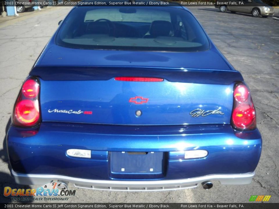 2003 Chevrolet Monte Carlo SS Jeff Gordon Signature Edition Superior Blue Metallic / Ebony Black Photo #3