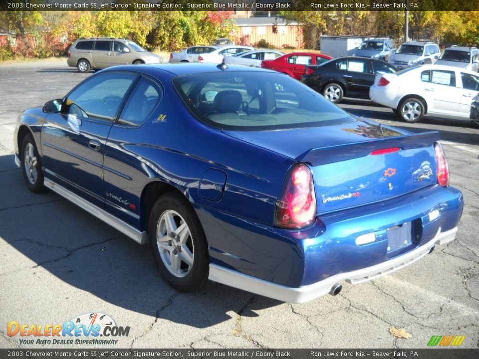 2003 Chevrolet Monte Carlo SS Jeff Gordon Signature Edition Superior Blue Metallic / Ebony Black Photo #4