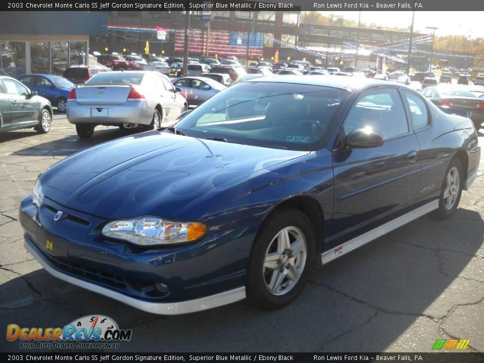 2003 Chevrolet Monte Carlo SS Jeff Gordon Signature Edition Superior Blue Metallic / Ebony Black Photo #17