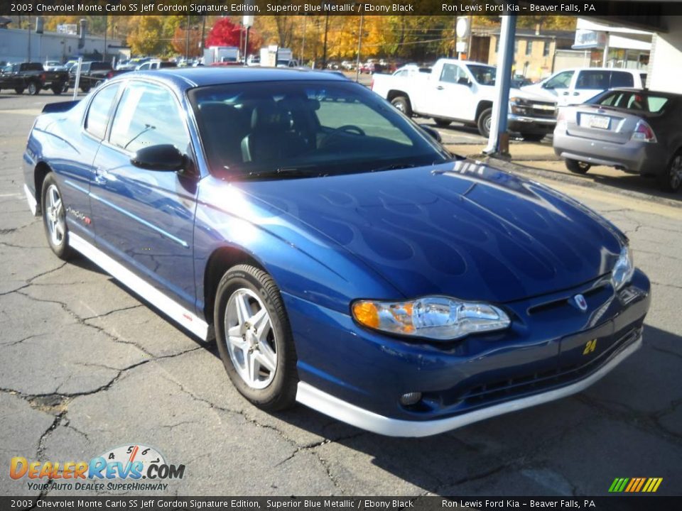 2003 Chevrolet Monte Carlo SS Jeff Gordon Signature Edition Superior Blue Metallic / Ebony Black Photo #19