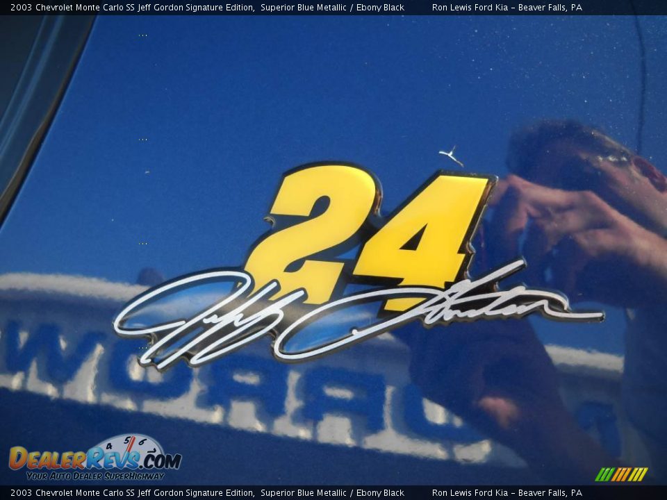 2003 Chevrolet Monte Carlo SS Jeff Gordon Signature Edition Superior Blue Metallic / Ebony Black Photo #20