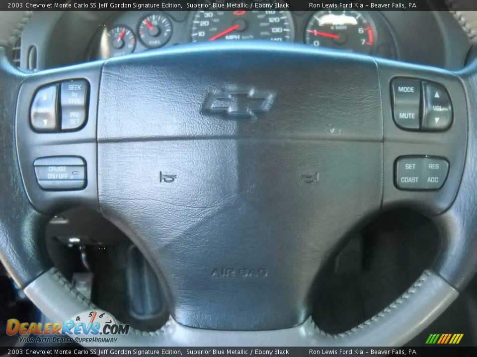 2003 Chevrolet Monte Carlo SS Jeff Gordon Signature Edition Superior Blue Metallic / Ebony Black Photo #24