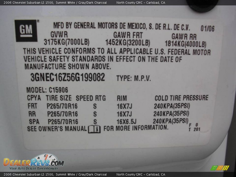 2006 Chevrolet Suburban LS 1500 Summit White / Gray/Dark Charcoal Photo #12