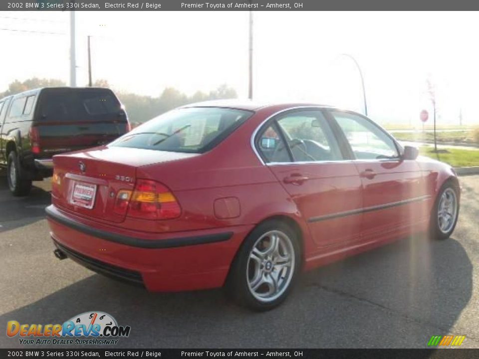 2002 BMW 3 Series 330i Sedan Electric Red / Beige Photo #5