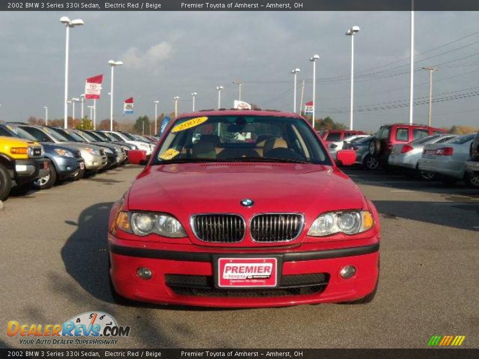 2002 BMW 3 Series 330i Sedan Electric Red / Beige Photo #8