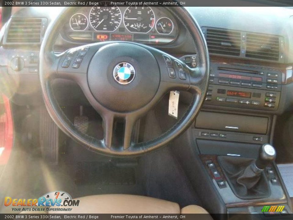 2002 BMW 3 Series 330i Sedan Electric Red / Beige Photo #14