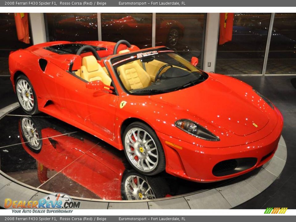 2008 Ferrari F430 Spider F1 Rosso Corsa (Red) / Beige Photo #1