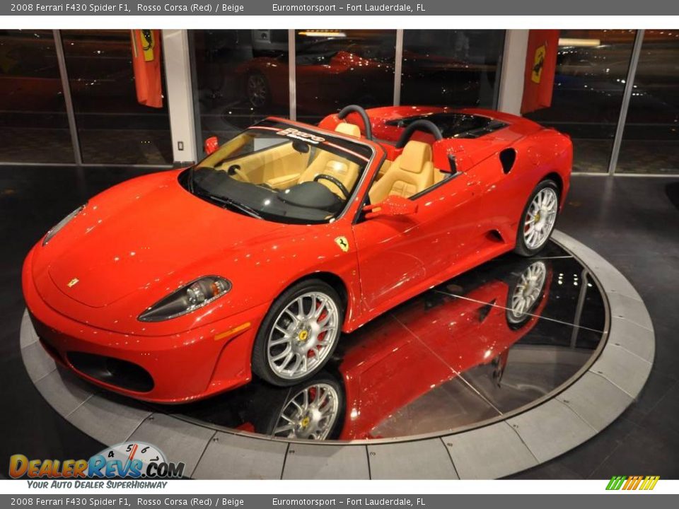 2008 Ferrari F430 Spider F1 Rosso Corsa (Red) / Beige Photo #3