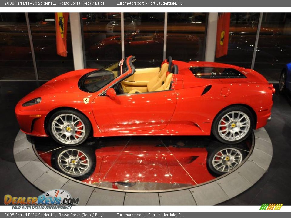 2008 Ferrari F430 Spider F1 Rosso Corsa (Red) / Beige Photo #4