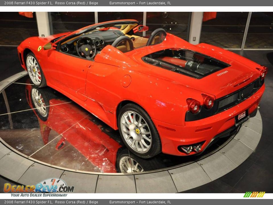 2008 Ferrari F430 Spider F1 Rosso Corsa (Red) / Beige Photo #7