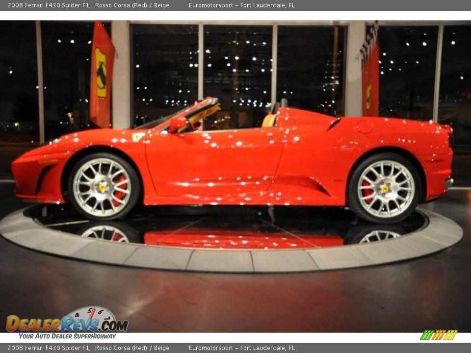 2008 Ferrari F430 Spider F1 Rosso Corsa (Red) / Beige Photo #8