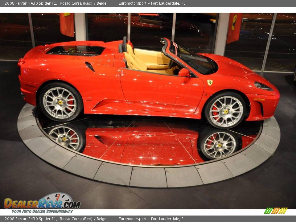 2008 Ferrari F430 Spider F1 Rosso Corsa (Red) / Beige Photo #9