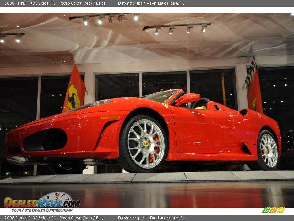 2008 Ferrari F430 Spider F1 Rosso Corsa (Red) / Beige Photo #10