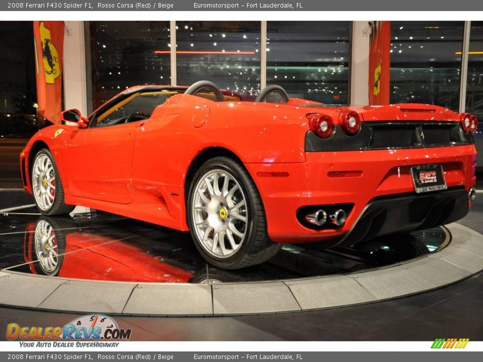 2008 Ferrari F430 Spider F1 Rosso Corsa (Red) / Beige Photo #14