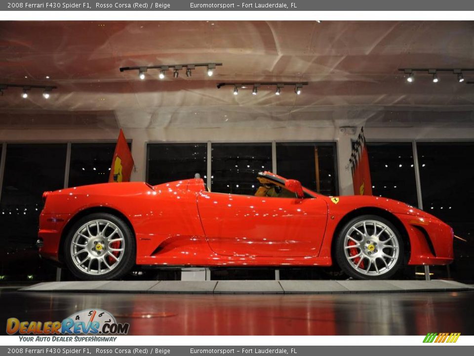 2008 Ferrari F430 Spider F1 Rosso Corsa (Red) / Beige Photo #15