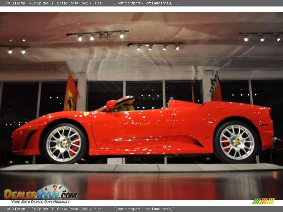 2008 Ferrari F430 Spider F1 Rosso Corsa (Red) / Beige Photo #17