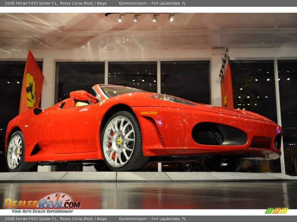 2008 Ferrari F430 Spider F1 Rosso Corsa (Red) / Beige Photo #20
