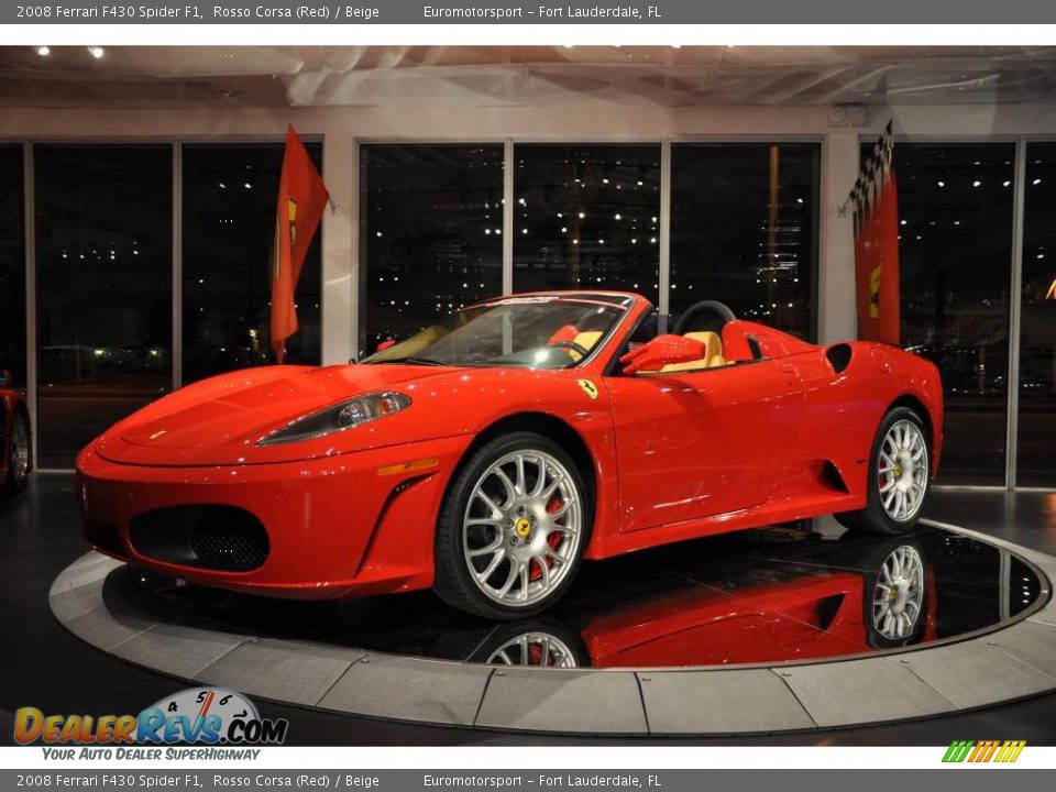 2008 Ferrari F430 Spider F1 Rosso Corsa (Red) / Beige Photo #21