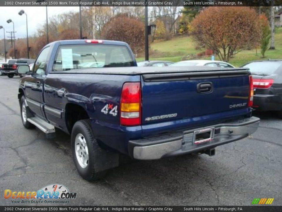 2002 Chevrolet Silverado 1500 Work Truck Regular Cab 4x4 Indigo Blue Metallic / Graphite Gray Photo #2