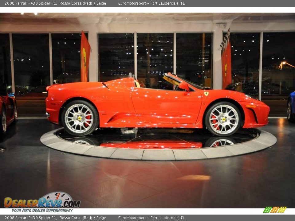 2008 Ferrari F430 Spider F1 Rosso Corsa (Red) / Beige Photo #22