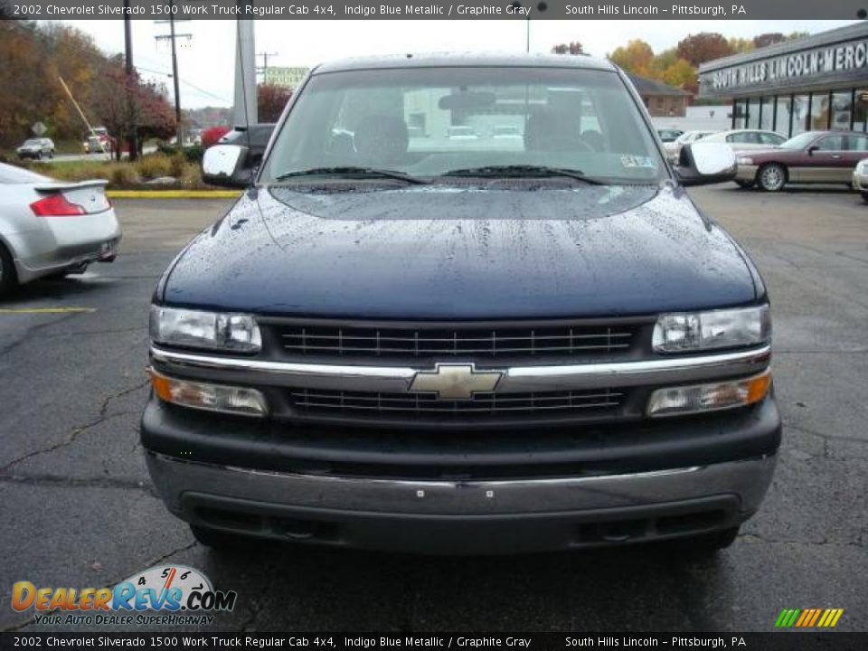 2002 Chevrolet Silverado 1500 Work Truck Regular Cab 4x4 Indigo Blue Metallic / Graphite Gray Photo #6