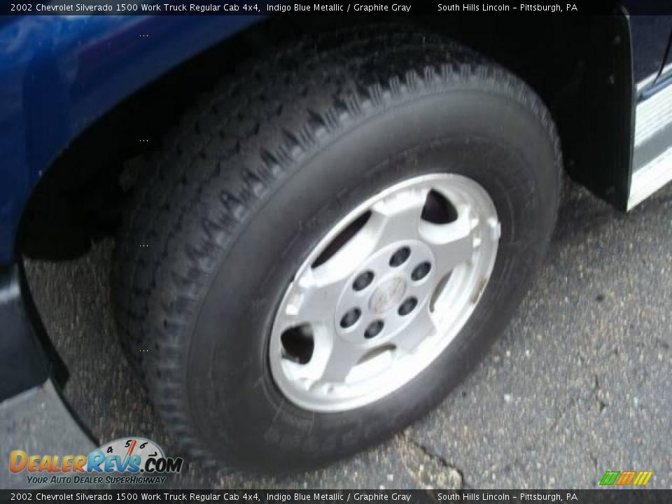 2002 Chevrolet Silverado 1500 Work Truck Regular Cab 4x4 Indigo Blue Metallic / Graphite Gray Photo #7