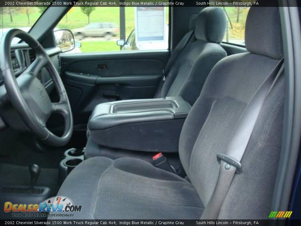 2002 Chevrolet Silverado 1500 Work Truck Regular Cab 4x4 Indigo Blue Metallic / Graphite Gray Photo #8