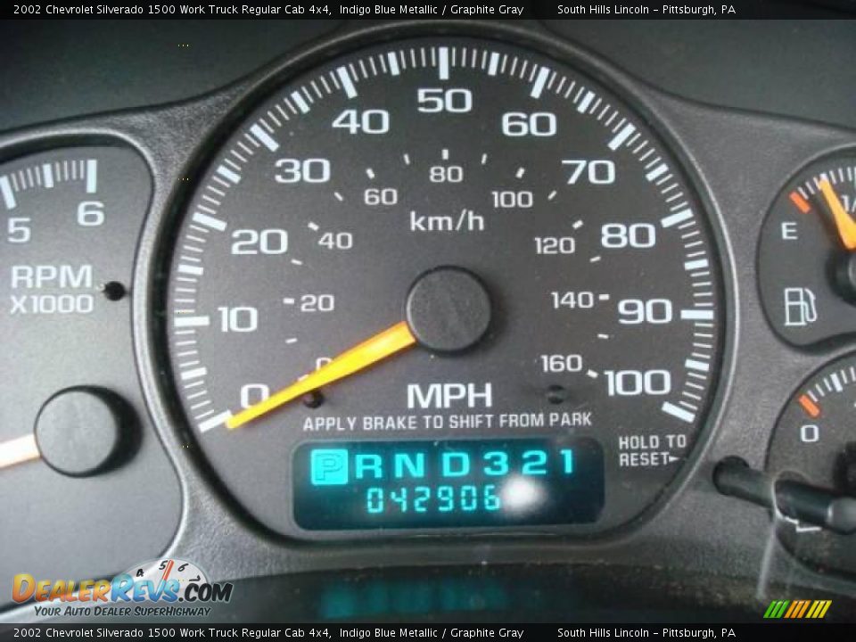 2002 Chevrolet Silverado 1500 Work Truck Regular Cab 4x4 Indigo Blue Metallic / Graphite Gray Photo #15