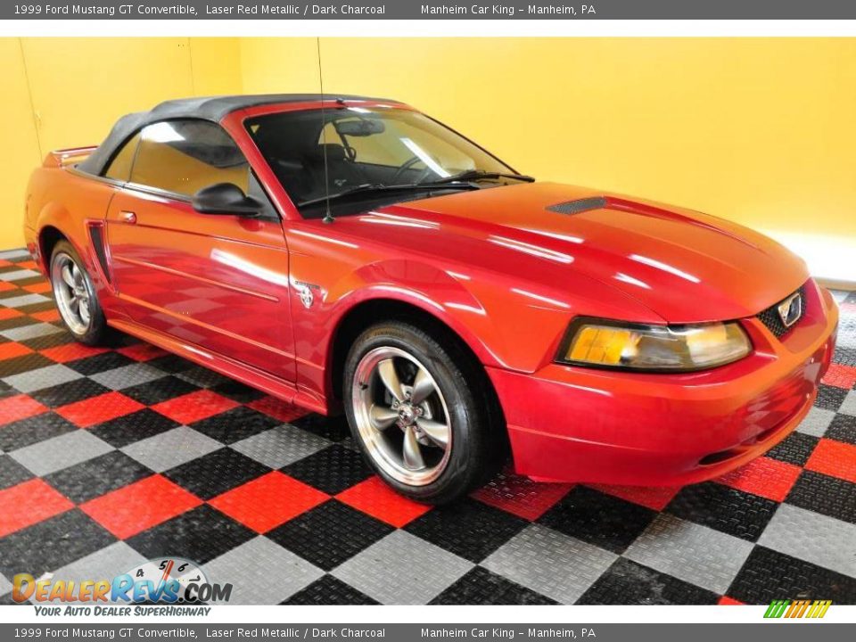 1999 Ford Mustang GT Convertible Laser Red Metallic / Dark Charcoal Photo #1