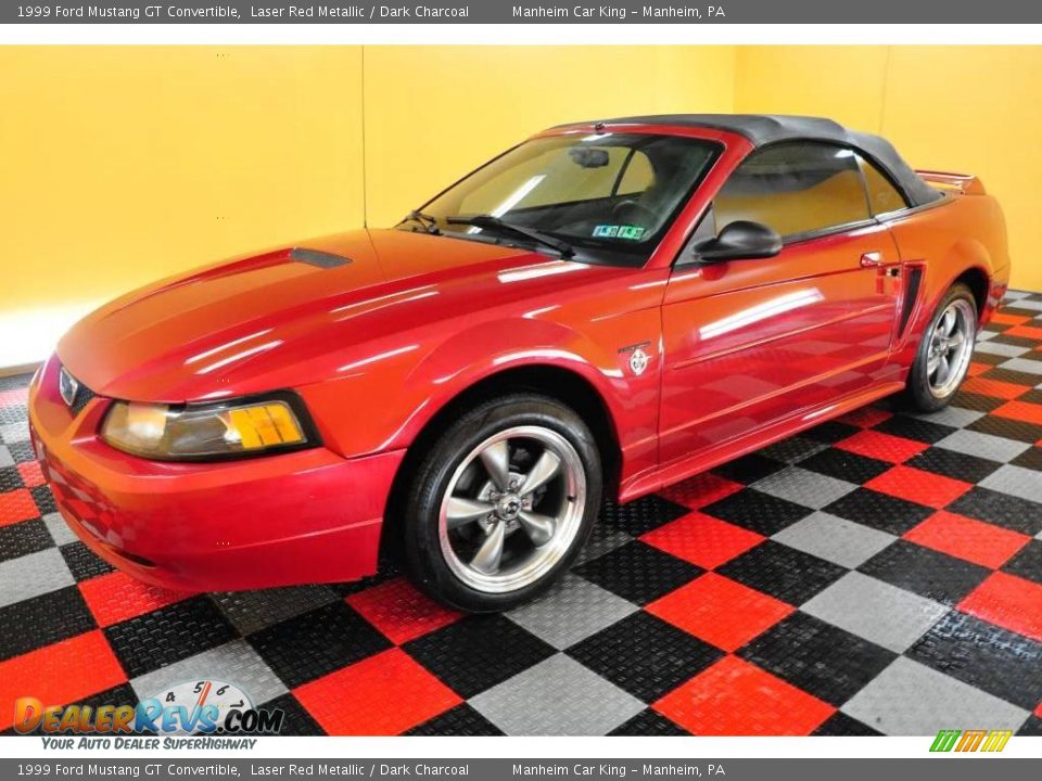 1999 Ford Mustang GT Convertible Laser Red Metallic / Dark Charcoal Photo #3