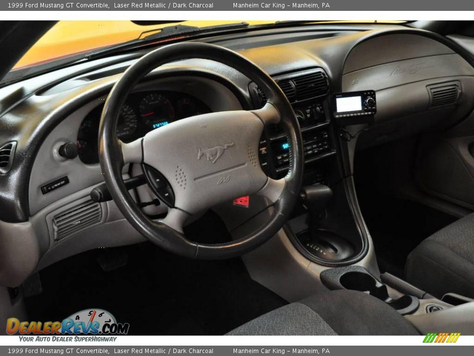 1999 Ford Mustang GT Convertible Laser Red Metallic / Dark Charcoal Photo #7