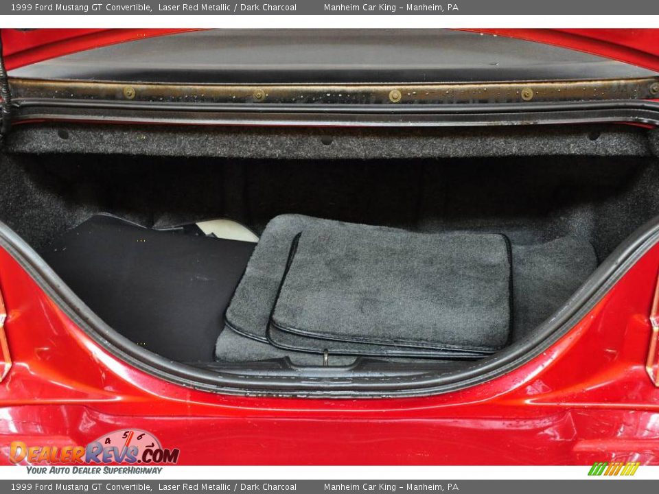 1999 Ford Mustang GT Convertible Laser Red Metallic / Dark Charcoal Photo #13