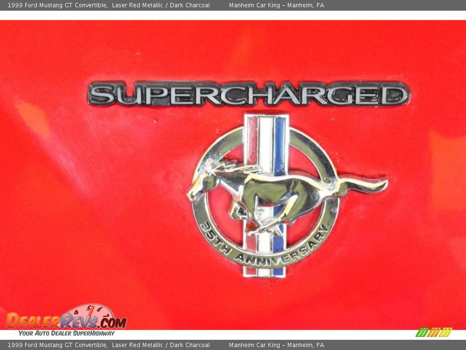 1999 Ford Mustang GT Convertible Laser Red Metallic / Dark Charcoal Photo #17