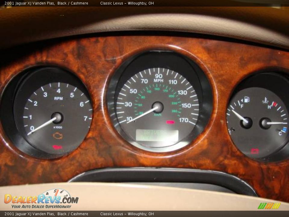 2001 Jaguar XJ Vanden Plas Black / Cashmere Photo #14